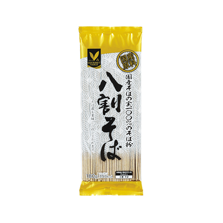Vマークグルメテーブル 国産そばの実100％のそば粉 八割そば  180g