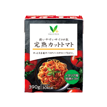 Vマーク 使いやすいサイコロ状 完熟カットトマト  390g