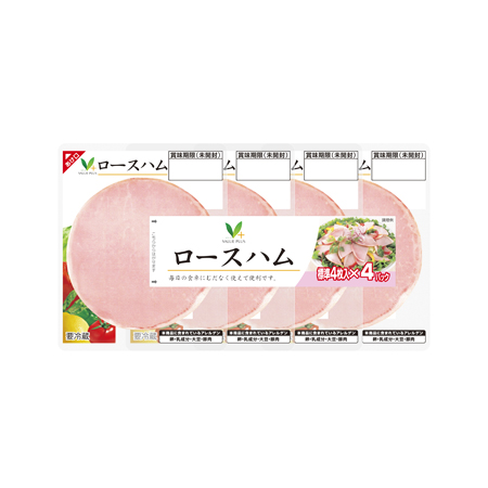 Vマーク ロースハム　 4連