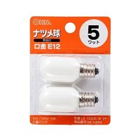 オーム電機 ナツメ球 白 ５W ２個 LB-T0205-W-2P