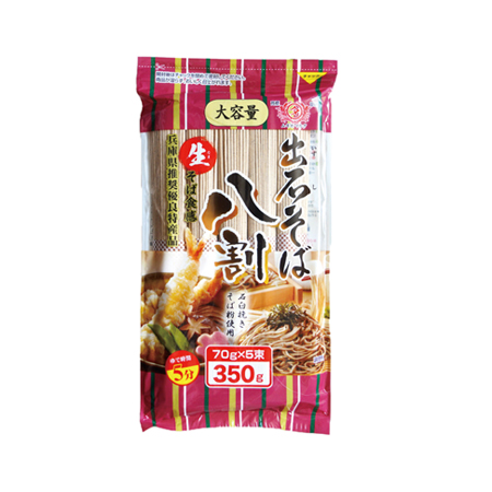 田靡製麺 大容量出石そば八割  350g