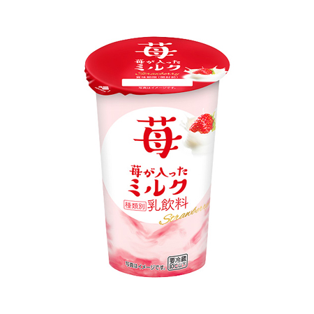 北海道乳業 苺が入ったミルク  180g