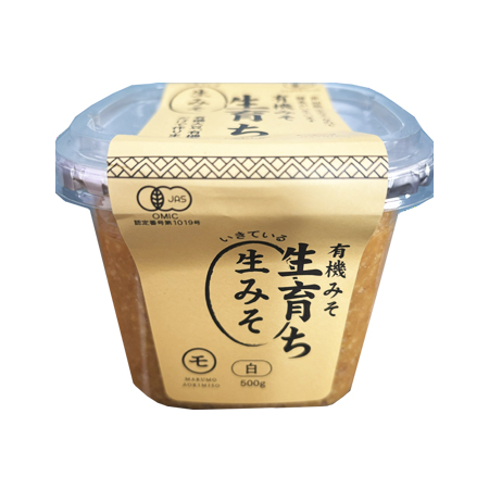マルモ青木味噌 有機みそ生育ち生みそ 白  500g