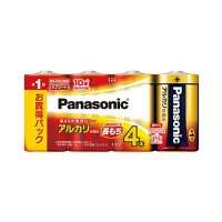 パナソニック アルカリ乾電池 単1形 4本 LR20XJ/4SW