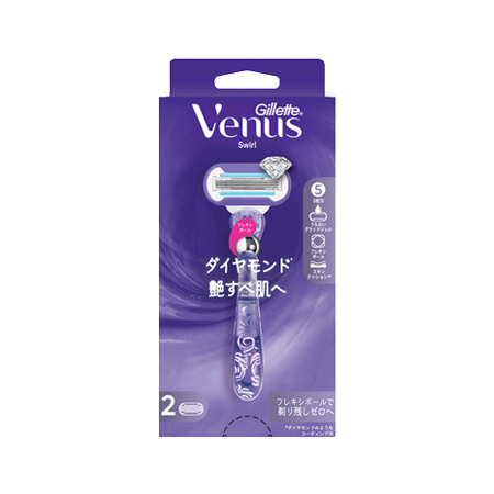 ヴィーナス 艶すべ肌へ ホルダー1本(替刃2個入リ)