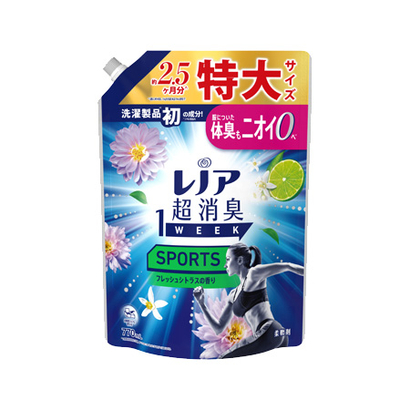 レノア 超消臭 1WEEK スポーツ フレッシュシトラスの香り つめかえ 特大 770ml