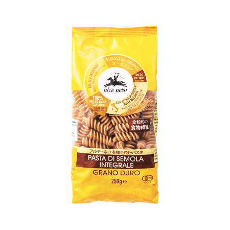 アルチェネロ有機全粒粉フジッリ  250g