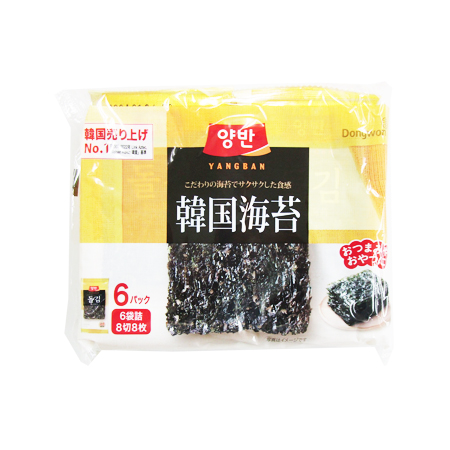 両班 韓国海苔  6袋詰(8切8枚)
